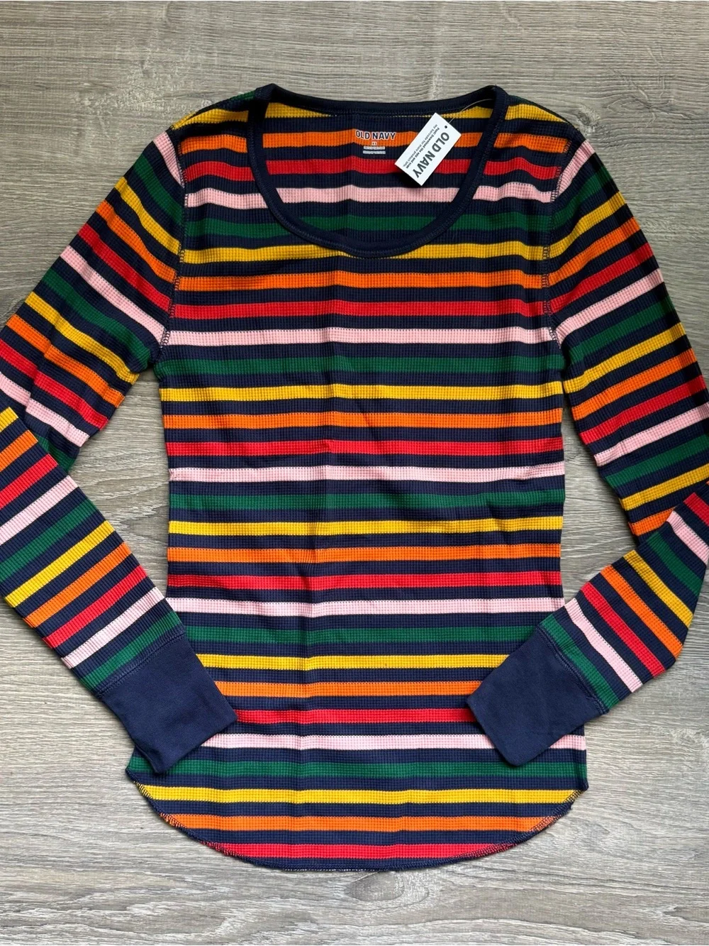 Old Navy Women’s XS Multicolor Striped Long-Sleeve Pajama Top NWT
